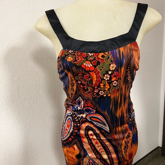 ZG by Karina Grimaldi Women Nilo Mini Red Paisley Dress M *NWT - Picture 1 of 10